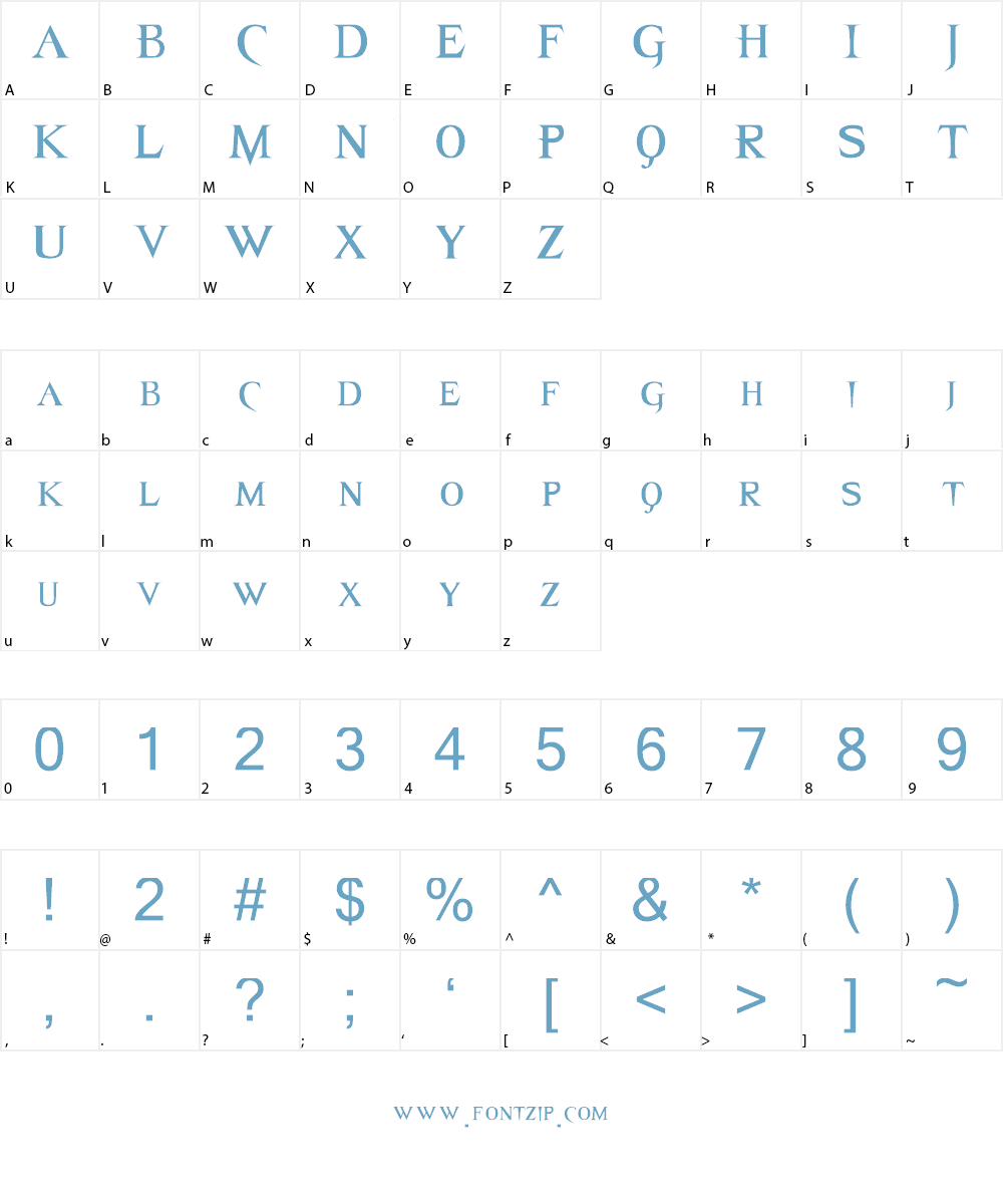 Van Helsing Font Character